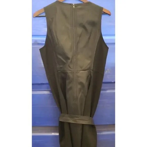 Bcbgmaxazria Layla Belted Faux Leather Mini Dress